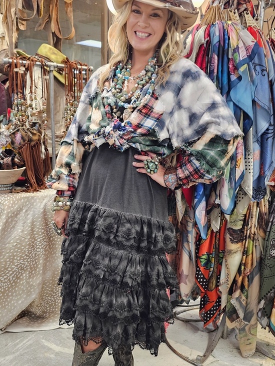 A Rare Bird Dresses & Skirts - 🎉 A RARE BIRD “ JULIETTE 3 ” A RARE BIRD DISTRESSED RUFFLE SLIP DRESS 57